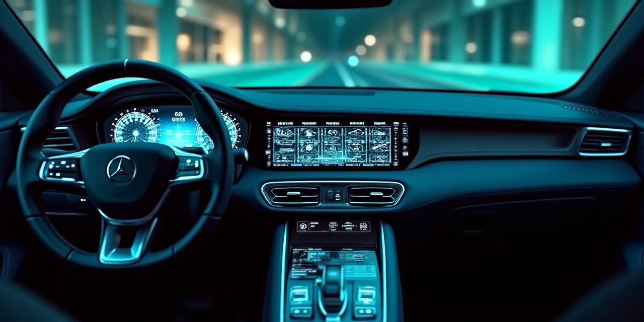 Visualisasi algoritma automotif moden pada papan pemuka digital