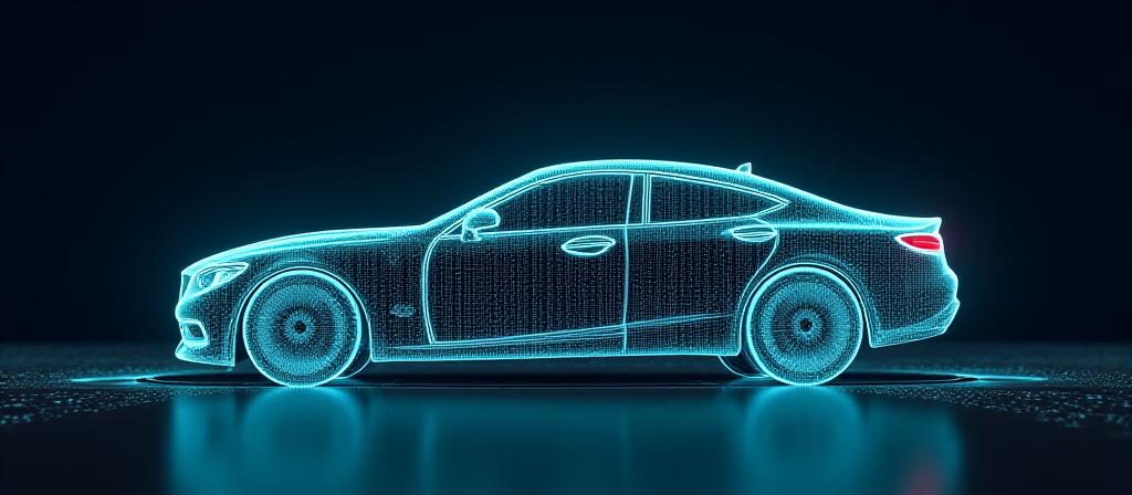 Visual keselamatan data digital dan privasi automotif